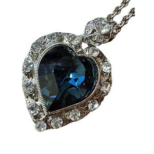 VINTAGE 1928 Blue Heart Pendant New with tags